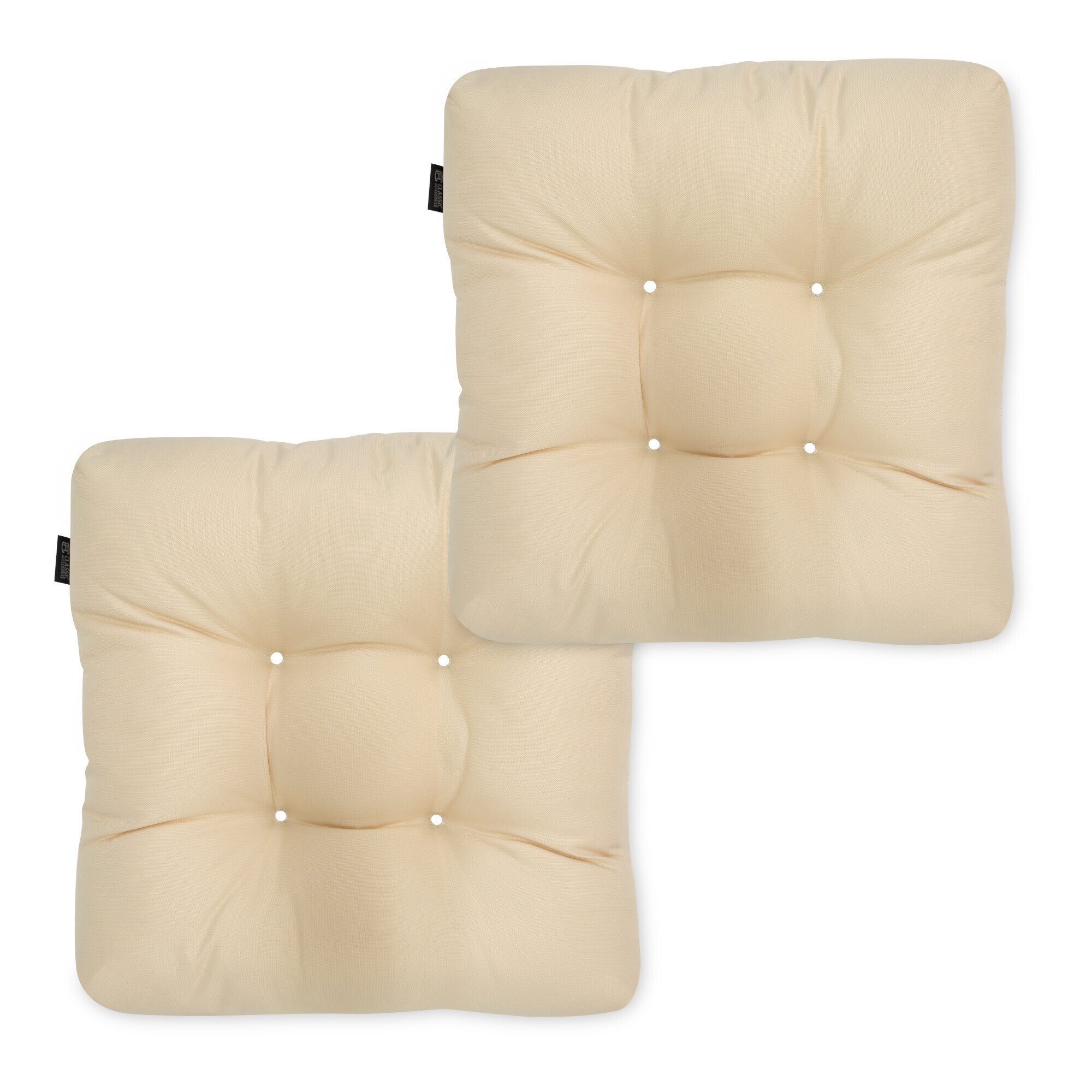 Classic Accessories Patio Seat Cushion — 19in. Width, Soft Beige, 2 Pack, Model# 62-255-010302-2PK